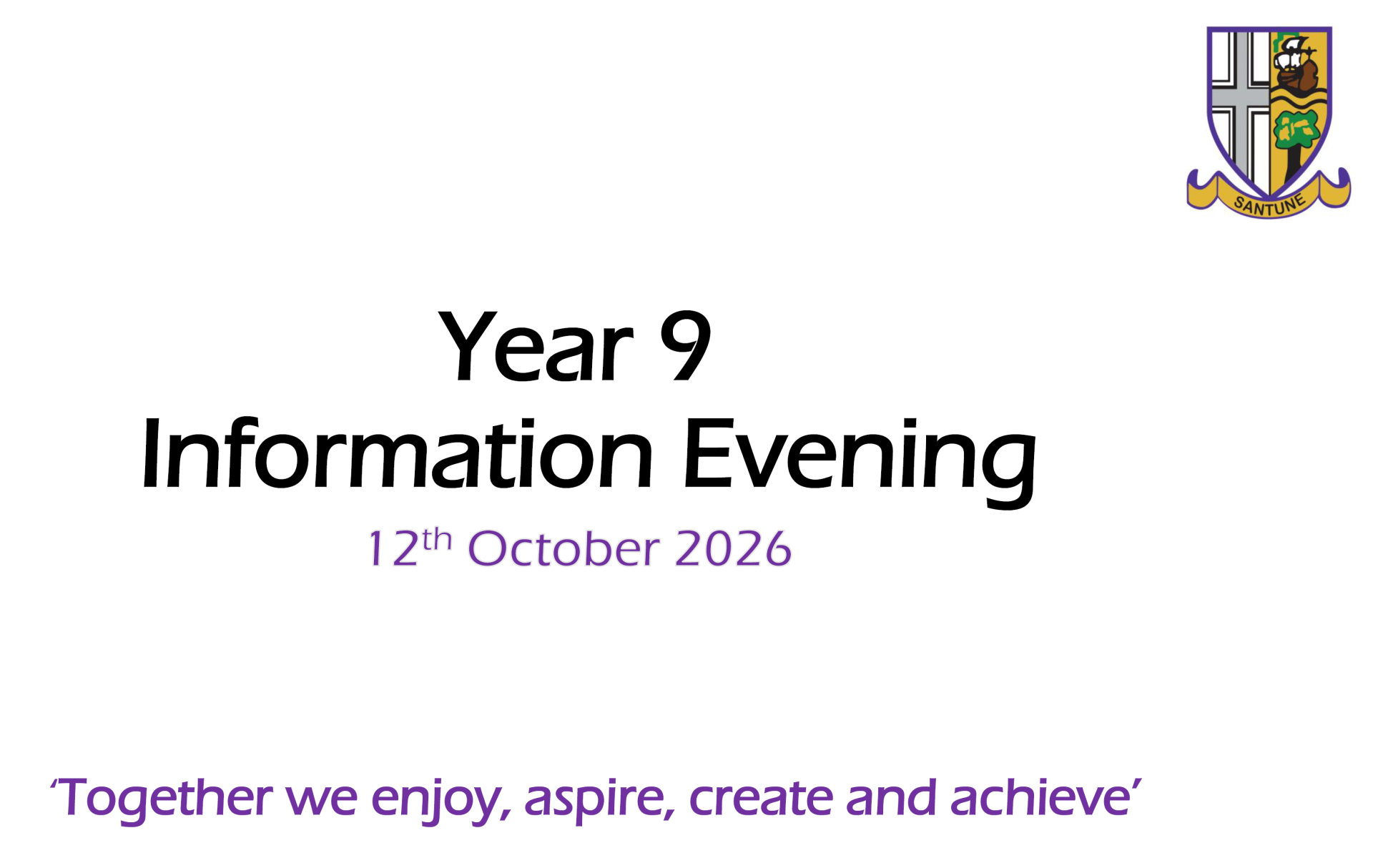 Year 9 Information Evening Presentation
